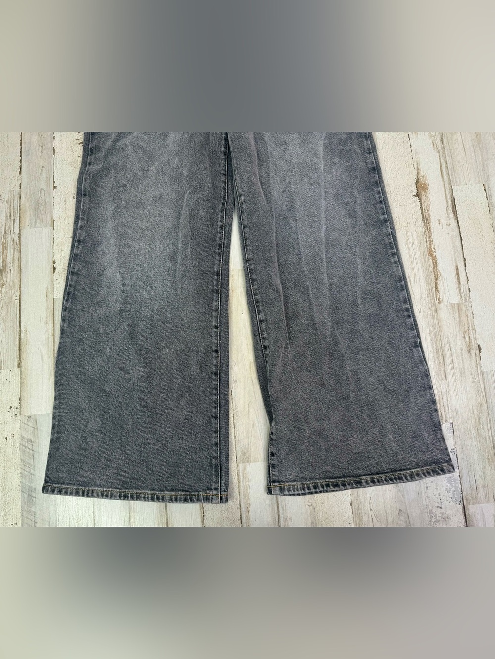 NWT Scoop Jeans Womens 2 (32x29) Gray Relaxed Wide Leg Slung High Rise - Picture 3 of 10